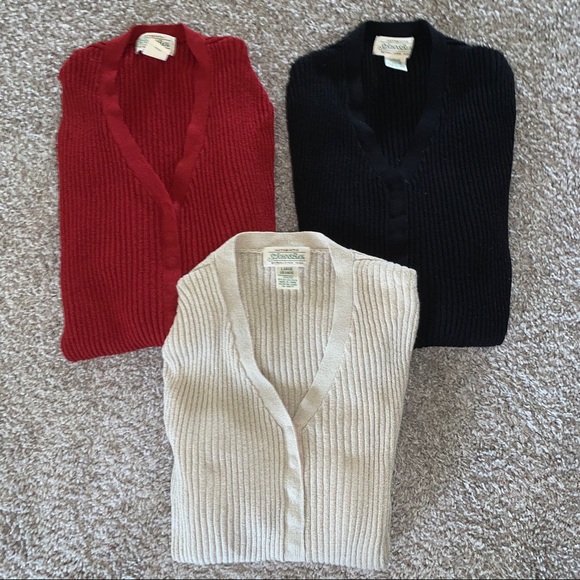 90s St. John’s bay sweaters button up - Picture 3 of 7